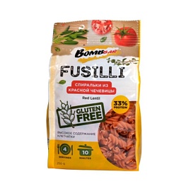 Bombbar Fusilli Спиральки из красной чечевицы 250 g Red Lentil