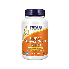 NOW Super Omega 3-6-9 Fish Oil 90 Softgels
