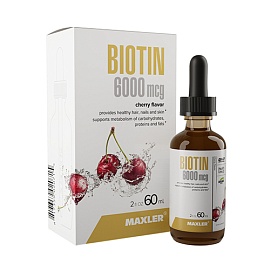 Maxler Biotin 6000 mcg 60 ml Cherry