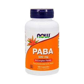NOW PABA 500 mg 100 Capsules 