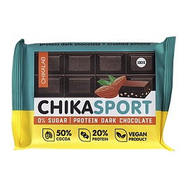 Chikalab ChikaSport 100 g Protein Dark Chocolate+Crushed Almond