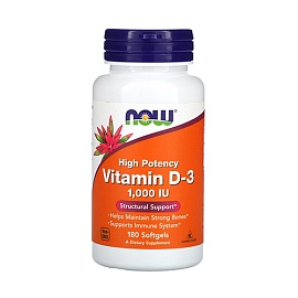 NOW Vitamin D-3 1.000 IU 180 softgels