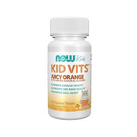 NOW Kids Kid Vits Juicy Orange 60 Chewable Tablets
