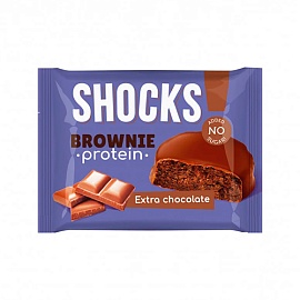Fitnes Shock Protein Brownie 50 g Extra Chocolate