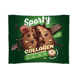 Sporty Protein Cookie Collagen 40 g Chocolate - Hazelnut