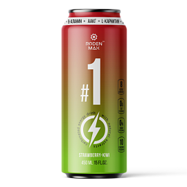 Roden Max Carbonated Energy Drink #1 450 ml Strawberry-Kiwi