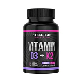 Steeltime Nutrition Vitamin 5000 IU D3+K2 60 caps
