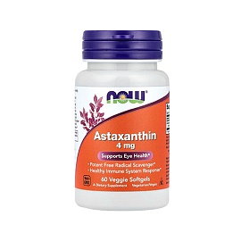 NOW Astaxanthin 4 mg 60 Veg Sgels