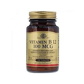 Solgar Vitamin B12 100 mcg 100 tabl 