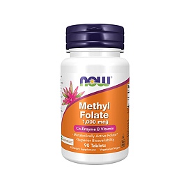 NOW Methyl Folate 1.000 mcg 90 Tabl 