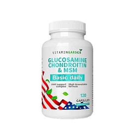 Vitamin Garden Glucosamine Chondroitin & MSM Basic Daily 120 Caps