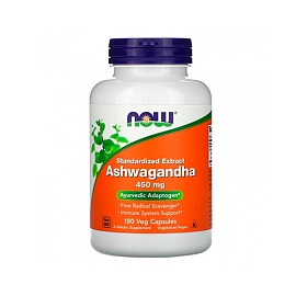 NOW Ashwagandha 450 mg 180 veg capsules 