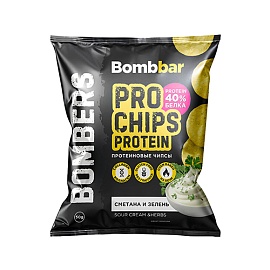 Bombbar Bombers Pro Chips Protein 50 g Сметана и зелень