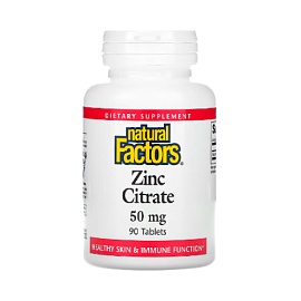 Natural Factors Zinc Citrate 50 mg 90 tablets