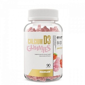 Maxler Calcium D3 Gummies 90 gummies Strawberry 