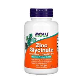 NOW Zinc Glycinate 120 softgels 