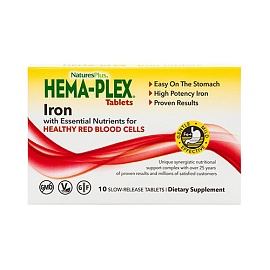 NaturesPlus Hema-Plex Iron 10 slow-release tabl