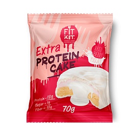 FitKit Protein Cake EXTRA White 70 g Raspberry Yogurt
