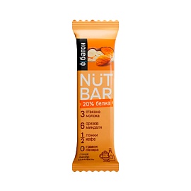 Ё|батон 20% Батончик NUT BAR 40 g Глясе-ликер в темной глазуги