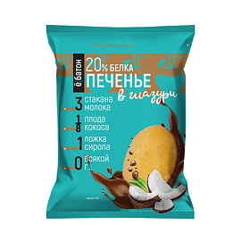 Ё|батон Печенье 20% в глазури 40 г Кокос 