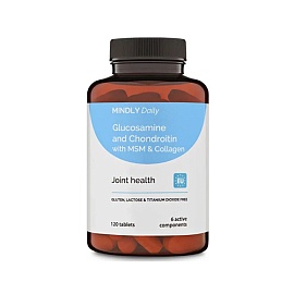 Mindly - Glucosamine, Chondrotin, MSM & Collagen 120 Tabl