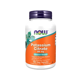 NOW Potassium Citrate 180 Veg Capsules 