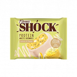 Fitnes Shock Protein Brownie 50 g Lemon & Poppy