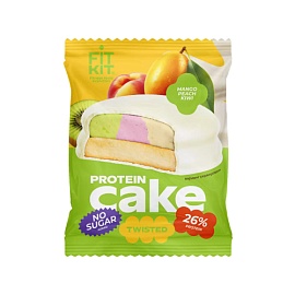 FitKit Protein Cake Twisted 50 g Mango, Peach & Kiwi