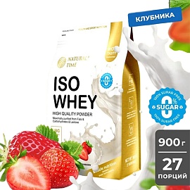 Natural Time Iso Whey 900 g Strawberry