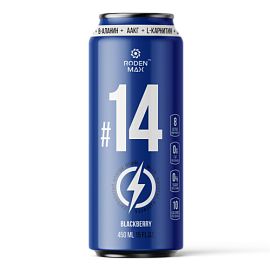 Roden Max Carbonated Energy Drink #14 450 ml Blackberry