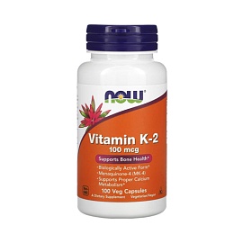 NOW Vitamin K-2 100 mcg 100 veg capsules 