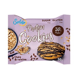 Solvie Protein Cookies 50 g Oats & Raisins 