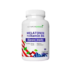 Vitamin Garden Melatonin + Vitamin B6 Basic Daily 90 Caps