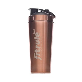 FitRule Шейкер Алюминивый с прозрачной вставкой 700 ml Золотой розовый