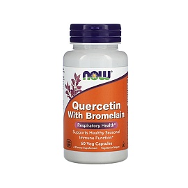 NOW Quercetin With Bromelain 60 Veg Capsules