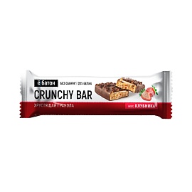 Ё|батон 20% Crunchhy Bar Хрустящая гранола 40 g Клубника