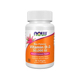NOW Vitamin D-3 50.000 IU 50 Softgels 