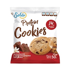 Solvie Protein Cookies 50 g Ванильное с шоколадными чипсами