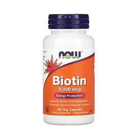 NOW Biotin 5000 mcg 60 caps