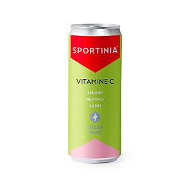 Sportinia Vitamine C 330 ml Sugar Free Вишня Яблоко Лайм