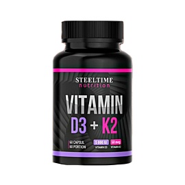 Steeltime Nutrition Vitamin 5000 IU D3+K2 120 caps