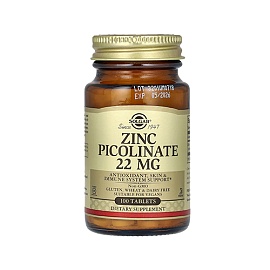 Solgar Zinc Picolinate 22 mg 100 Tabl 