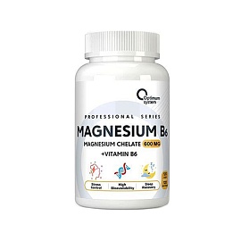 Optimum System Magnesium Chelate + B6 120 Caps 