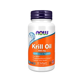 NOW Krill Oil 500 mg 60 Softgels 