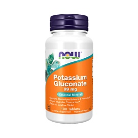 NOW Potassium Gluconate 99 mg 100 tablets